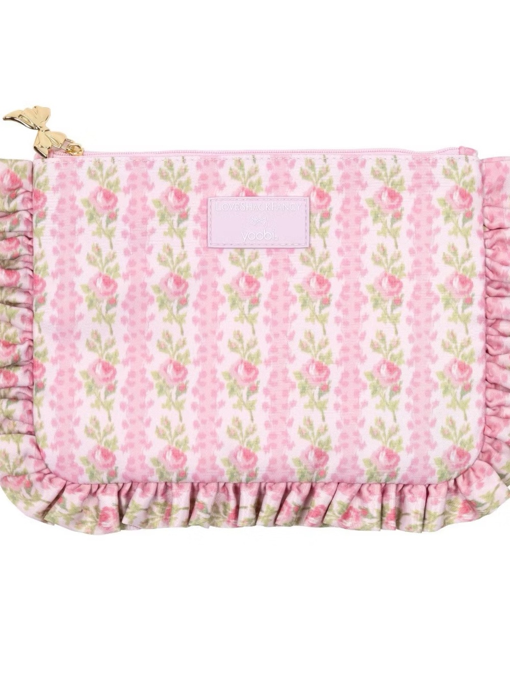 LoveShackFancy x Target - Yoobi Blooming Heirloom Flat Zip Pencil Case Ruffles - Picture 4 of 4